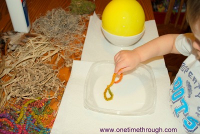 Dipping String for Birds Nest Craft