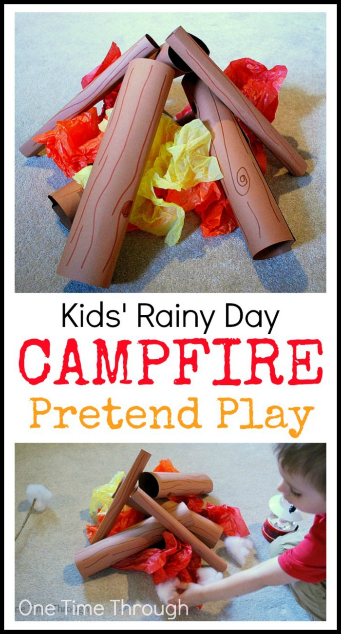 Kids' Rainy Day Campfire Pretend Play