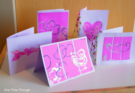 Heart Print Cards for Grandparents Day