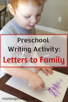 Preschool Writing Activity