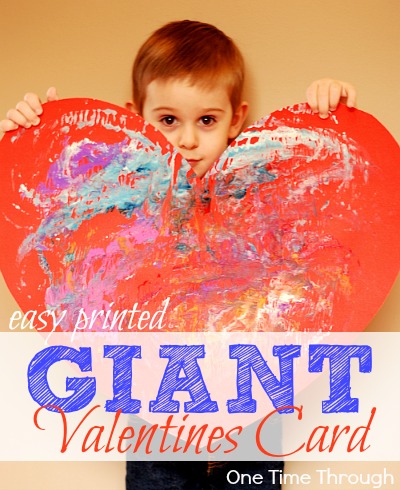 Easy Printed Giant Valentines Card Blog 