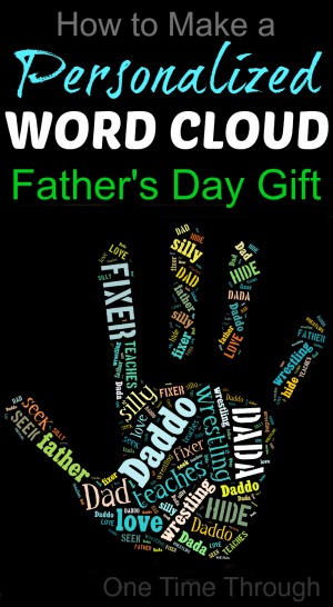 Personalized Word Cloud Fathers Day Gift