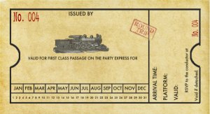Vintage Train Party Invitation